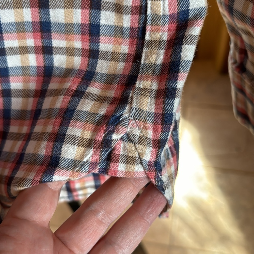 Madewell Flannel Button-Up Plaid Shirt Size Medium - Picture 5 of 9